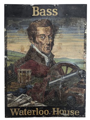 Lot 16 - BASS WATERLOO HOUSE - 20TH CENTURY ALUMINUM PUB SIGN