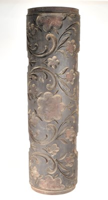 Lot 217 - EARLY 20TH CENTURY FABRIC / WALLPAPER EMBOSSING ROLLER