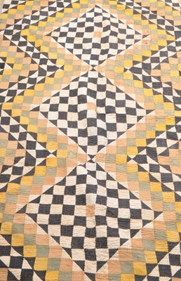 Lot 219 - 20TH CENTURY VINTAGE INDIAN PATCHWORK EMBROIDERED QUILT