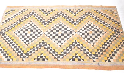 Lot 219 - 20TH CENTURY VINTAGE INDIAN PATCHWORK EMBROIDERED QUILT