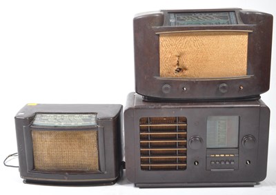Lot 214 - THREE 20TH CENTURY BAKELITE VALVE RADIOS