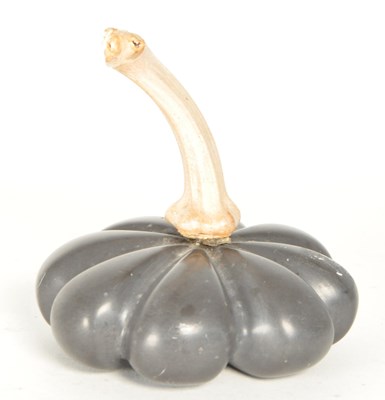 Lot 231 - 20TH CENTURY CARVED SOAPSTONE PUMPKIN