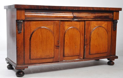 Lot 744 - VICTORIAN 19TH CENTURY CHIFFONIER SIDEBOARD