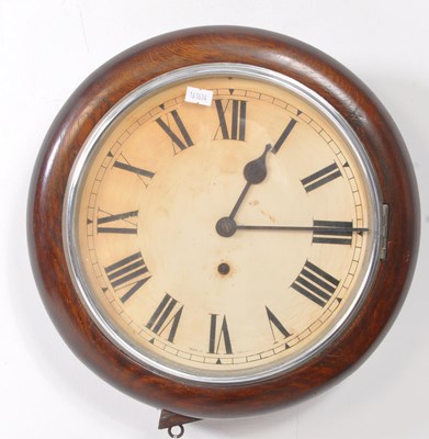 Lot 636 - EARLY 20TH CENTURY ENFIELD MAHOGANY WALL CLOCK