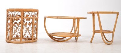 Lot 567 - ITALIAN MODERN DESIGN - MID CENTURY BAMBOO OCCASIONAL TABLES