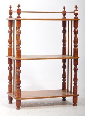 Lot 645 - EARLY 20TH CENTURY WALNUT WHATNOT SHELF