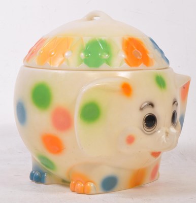 Lot 582 - 1960S RETRO ELEPHANT SHAPED LIDDED TOY BASKET