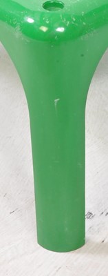 Lot 584 - 1960S VICO MAGISTRETTI LOW GREEN TABLE WITH FOLDING CHAIR STOOL