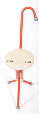 Lot 584 - 1960S VICO MAGISTRETTI LOW GREEN TABLE WITH FOLDING CHAIR STOOL