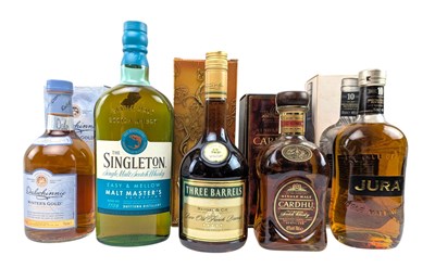 Lot 180 - FOUR SINGLE MALT SCHOTCH WHISKY BOTTLE T/W ANOTHER (5)