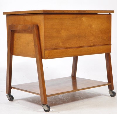 Lot 592 - ARNOLD MID CENTURY TEAK SEWING BOX