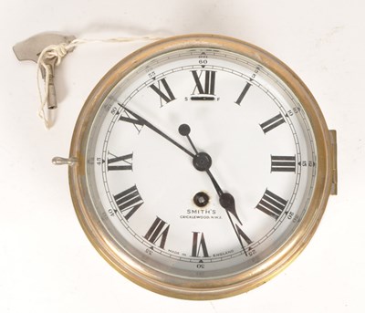 Lot 222 - 20TH CENTURY SMITHS CRICKLEWOOD N.W.2 BRASS SHIPS CLOCK