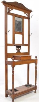 Lot 682 - EDWARDIAN EARLY 20TH CENTURY MAHOGANY HALL STAND