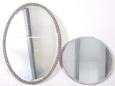 Lot 622 - EARLY 20TH CENTURY PLANISHED OVAL WALL MIRROR