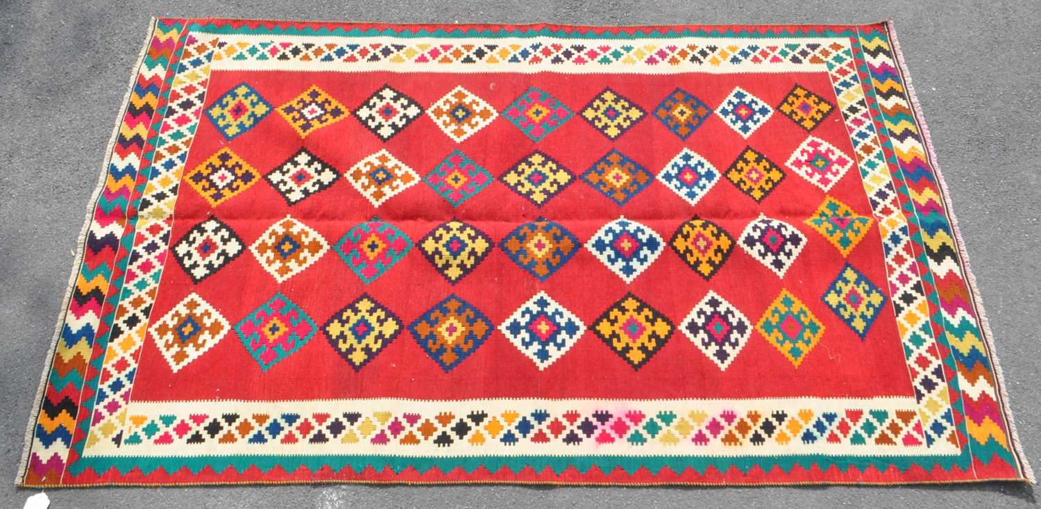Lot 796 - SOUTH WEST PERSIAN QASHGAI KILIM RUG