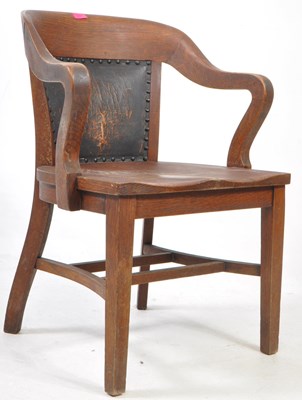Lot 693 - ARTS & CRAFTS - EARLY 20TH CENTURY OAK ARMCHAIR
