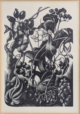 Lot 46 - CLAIRE VERONICA HOPE LEIGHTON (B.1898-1989) - AUTUMN HEDGEROW, 1935