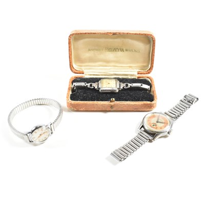 Lot 322 - THREE VINTAGE WATCHES TO INCLUDE OLMA HELVETIA & ZODIAC