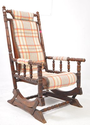 Lot 696 - EARLY 20TH CENTURY BOSTON AMERICAN ROCKING CHAIR