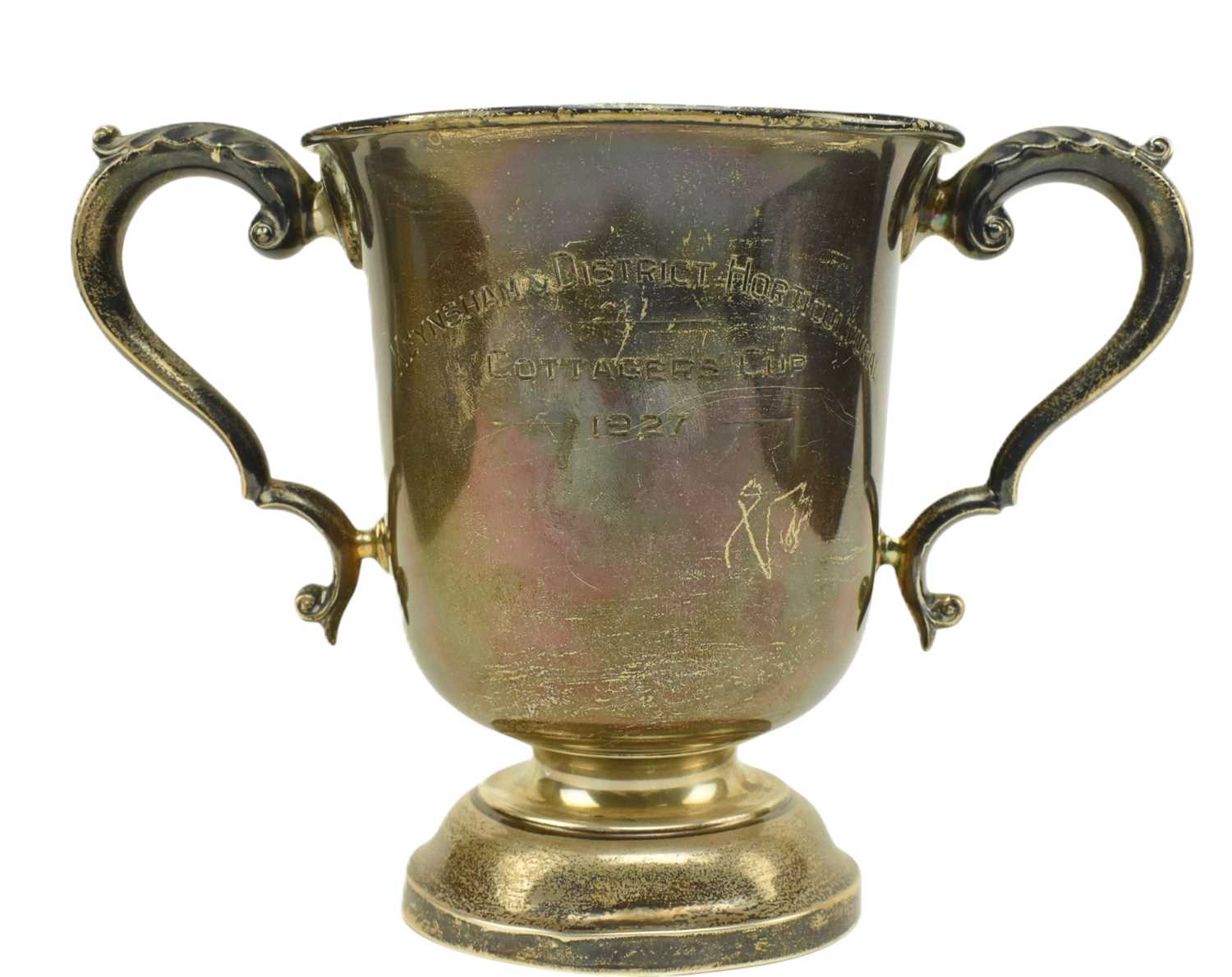 Lot 1 - GEORGE V HALLMARKED SILVER TWIN HANDED CUP