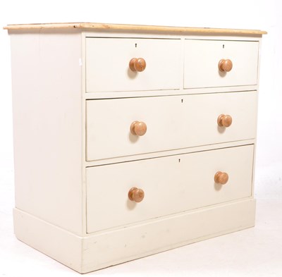 Lot 638 - VICTORIAN 19TH CENTURY PAINTED CHEST OF DRAWERS