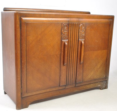 Lot 635 - ART DECO OAK 20TH CENTURY SIDEBOARD