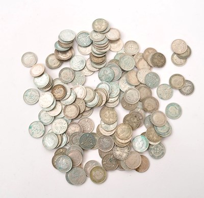 Lot 460 - LARGE COLLECTION OF BRITISH SILVER THREEPENCE