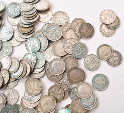 Lot 460 - LARGE COLLECTION OF BRITISH SILVER THREEPENCE