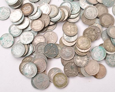 Lot 460 - LARGE COLLECTION OF BRITISH SILVER THREEPENCE