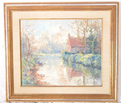 Lot 629 - 20TH CENTURY IMPRESSIONIST OIL PAINTING ON CANVAS