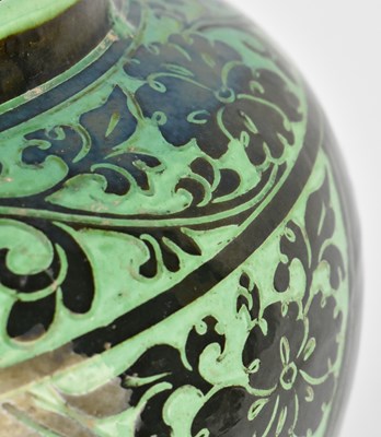 Lot 146 - NORTHERN SONG GREEN GLAZED CIZHOU 'RABBIT' SGRAFFITO JAR 磁州绿釉