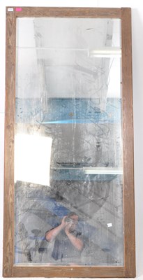 Lot 1014 - LARGE VINTAGE 20TH CENTURY BESOKE OAK WALL MIRROR