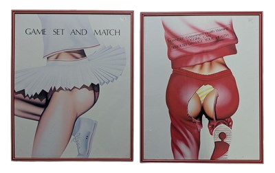 Lot 114 - TWO VINTAGE 20TH CENTURY ADVERTISMENT EROTIC POSTERS