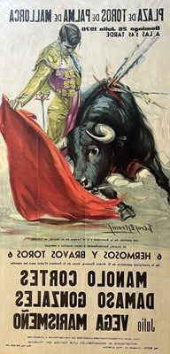 Lot 73 - PLAZA DE TORO DE PALMA DE MALLORCA - MID CENTURY 1970S CORRIDA POSTER