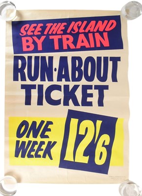 Lot 128 - RAILWAYANA - VINTAGE 1963 RAILWAY ADVERTISING POSTER