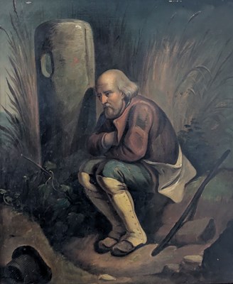 Lot 528 - LATE 19TH CENTURY CONTINENTAL SCHOOL OIL ON COPPER/ALUMINIUM PAINTING