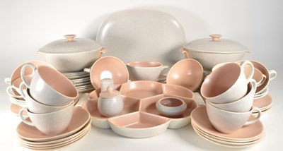 Lot 44 - POOLE POTTERY - LATE 20TH CENTURY TWINTONE TEA AND DINNER SERVICE