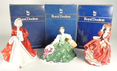 Lot 60 - ROYAL DOULTON - COLLECTION OF THREE 20TH CENTURY CHINA LADIES