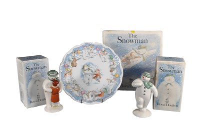 Lot 47 - ROYAL DOULTON, THE SNOWMAN - THREE 20TH CENTURY CHINA FIGURINES