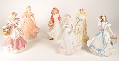 Lot 49 - WEDGWOOD, ENGLAND - COLLECTION OF PORCELAIN FEMALE FIGURES