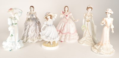 Lot 39 - ROYAL WORCESTER & COALPORT - COLLECTION OF PORCELAIN FEMALE FIGURES