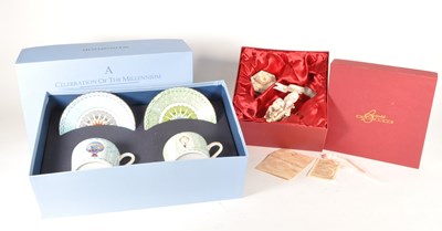 Lot 53 - TWO 2000 MILLENNIUM BOXED PORCELAIN AND CHINA SETS