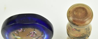 Lot 128 - COLLECTION OF FOUR GLASS SNUFF BOTTLES 四件二十世纪玻璃鼻烟壶