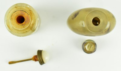 Lot 128 - COLLECTION OF FOUR GLASS SNUFF BOTTLES 四件二十世纪玻璃鼻烟壶