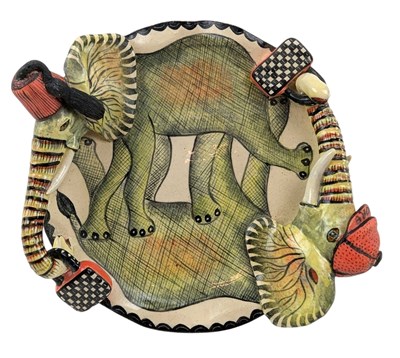 Lot 144 - MOSHEL LOVEMOYE FOR ARDMORE POTTERY - STUDIO ART DISH