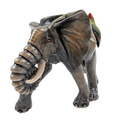 Lot 143 - PHUMU LOVEMORE FOR ARDMORE POTTERY - ELEPHANT EGG CUP