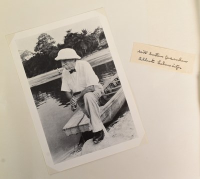 Lot 121 - POLYMATH - ALBERT SCHWEITZER - AUTOGRAPH ON PAPER