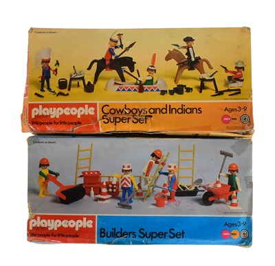 Lot 660 - TWO VINTAGE PLAYMOBIL MARX TOYS ' PLAYPEOPLE SYSTEM ' FIGURE SETS
