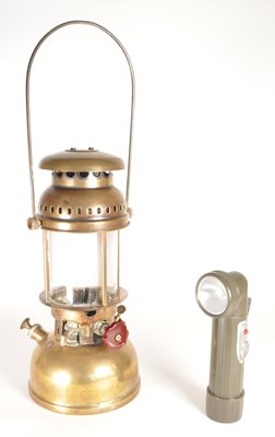 Lot 258 - MID CENTURY SWEDISH OPTIMUS 1200 BRASS PRESSURE LAMP