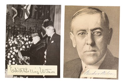 Lot 134 - PRESIDENTS - WOODROW WILSON & EDITH WILSON AUTOGRAPHS